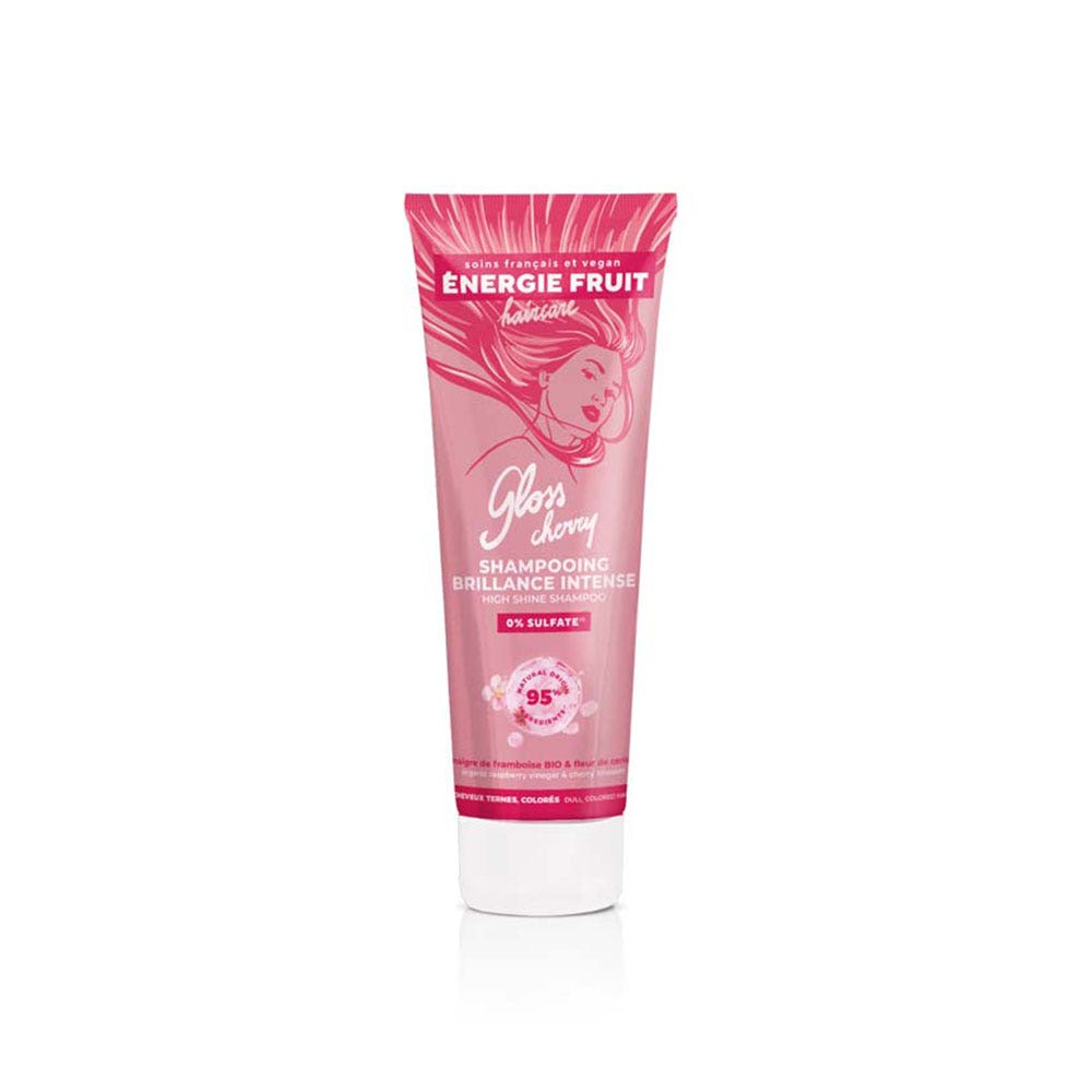 Energie Fruit Intense Shine Cherry Blossom & Raspberry Vinegar Organic Shampoo dull or coloured hair 250 ml