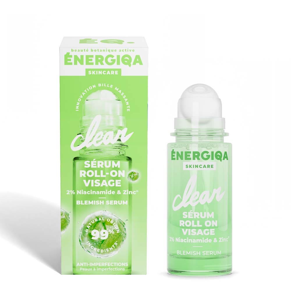 Energiqa Skincare Clear roll-on face serum with 2% niacinamide and zinc 30 ml