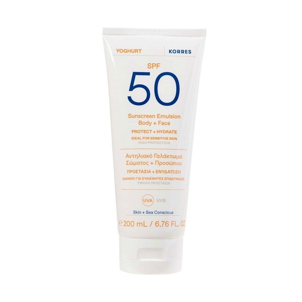 Korres Yoghurt Face &amp; Eyes Suncare Cream-Gel SPF50 / Perfumes free Sans parfum 50ml