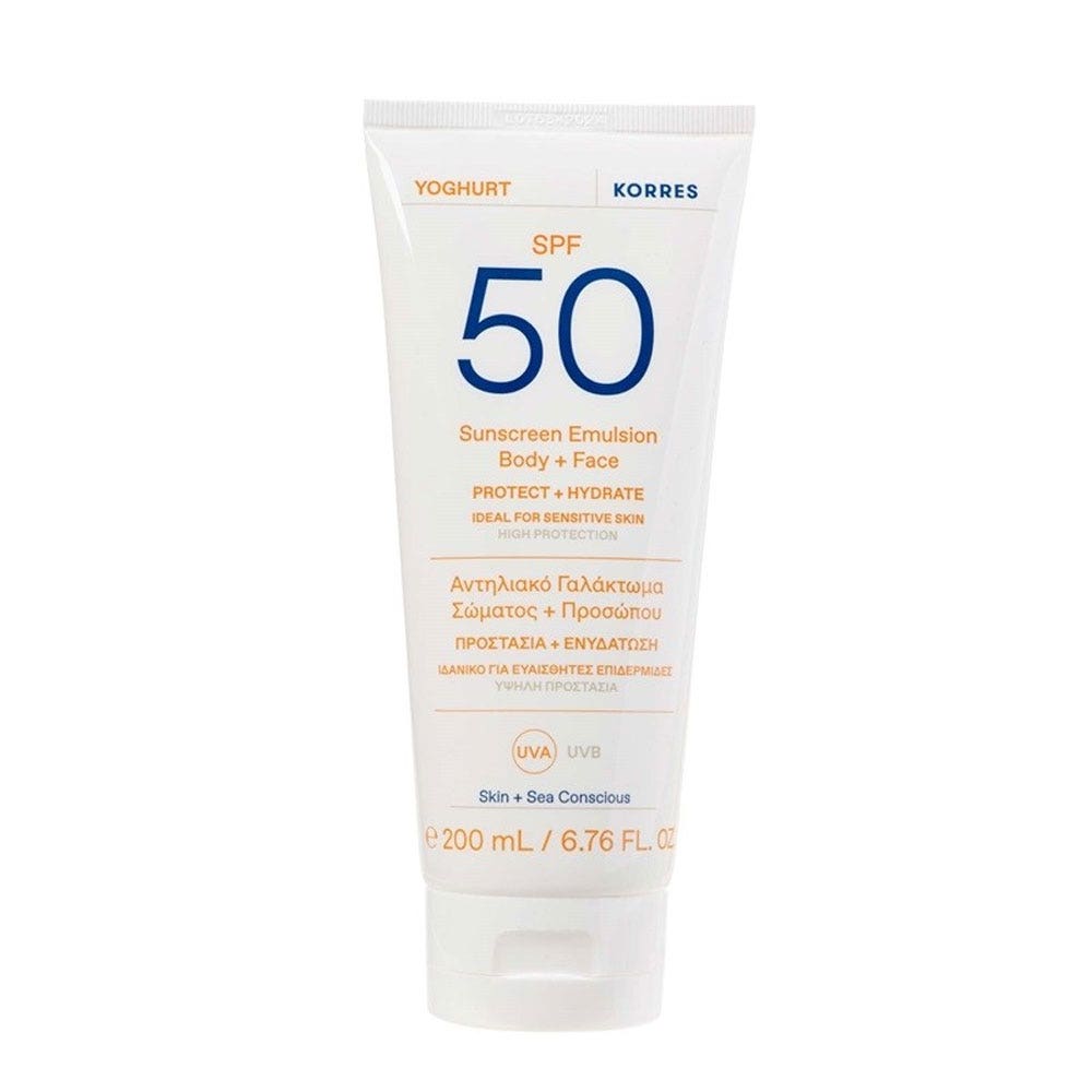 Korres Yoghurt Sunscreens Face &amp; Body Cream SPF50 200ml