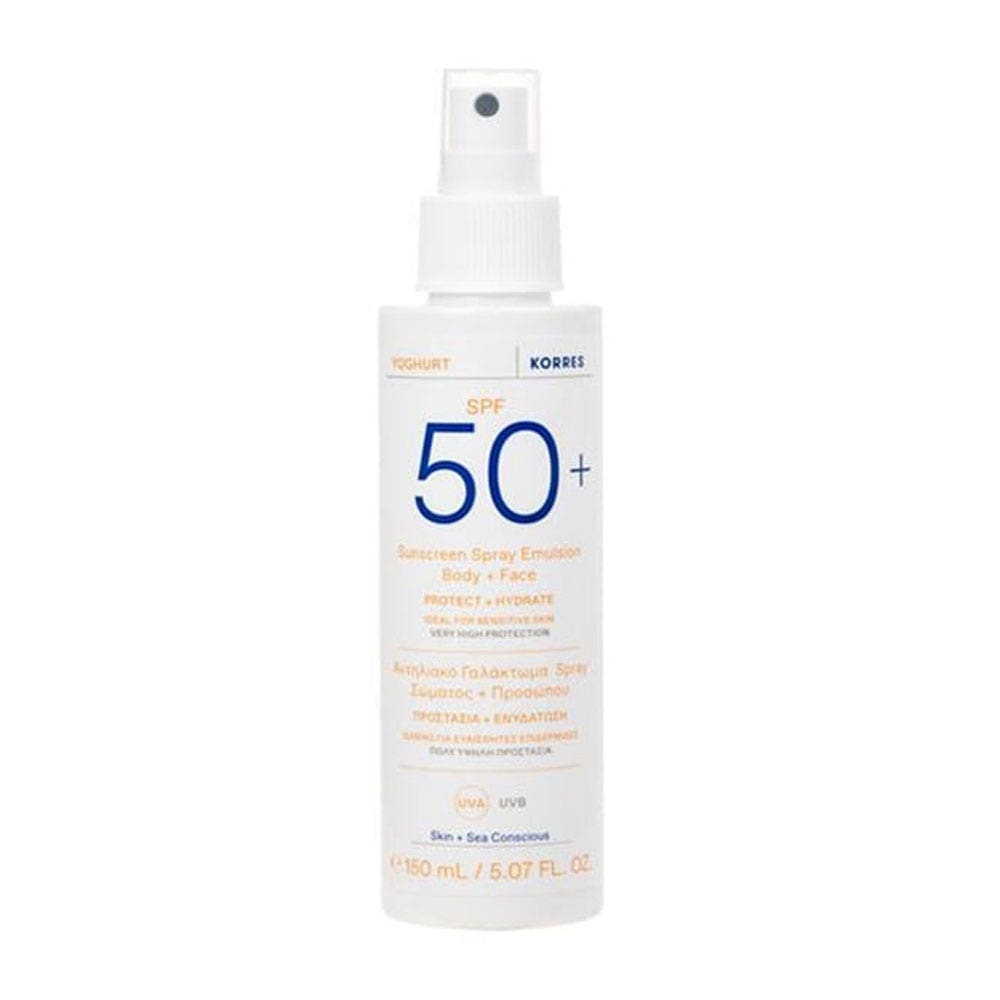 Korres Yoghurt Sunscreens Face &amp; Body SPF50+ Emulsion Spray 150ml