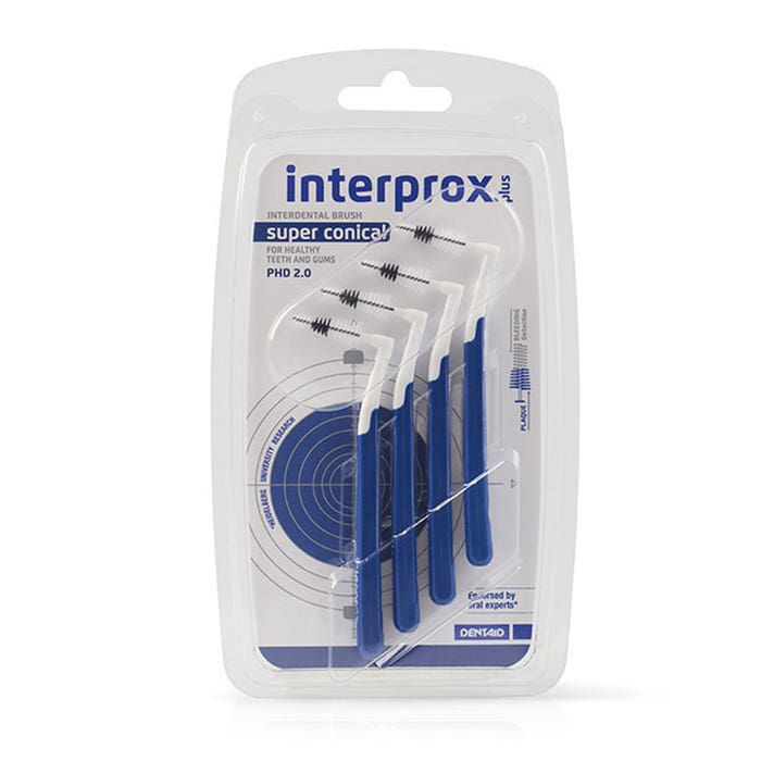 Interprox Rouge Interprox Super Conical Plus 2.0 mm interdental brushes x6 - Easypara
