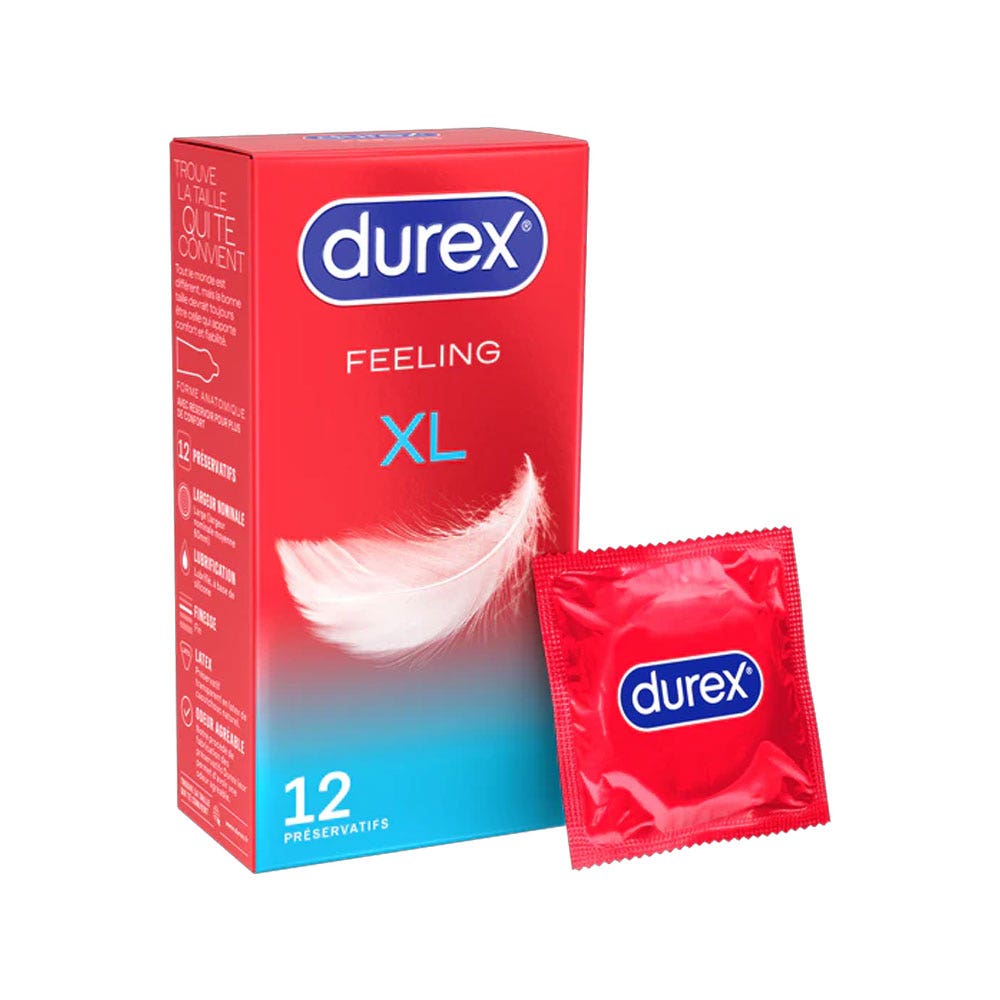 Durex Feeling Large condoms xl size 12 units