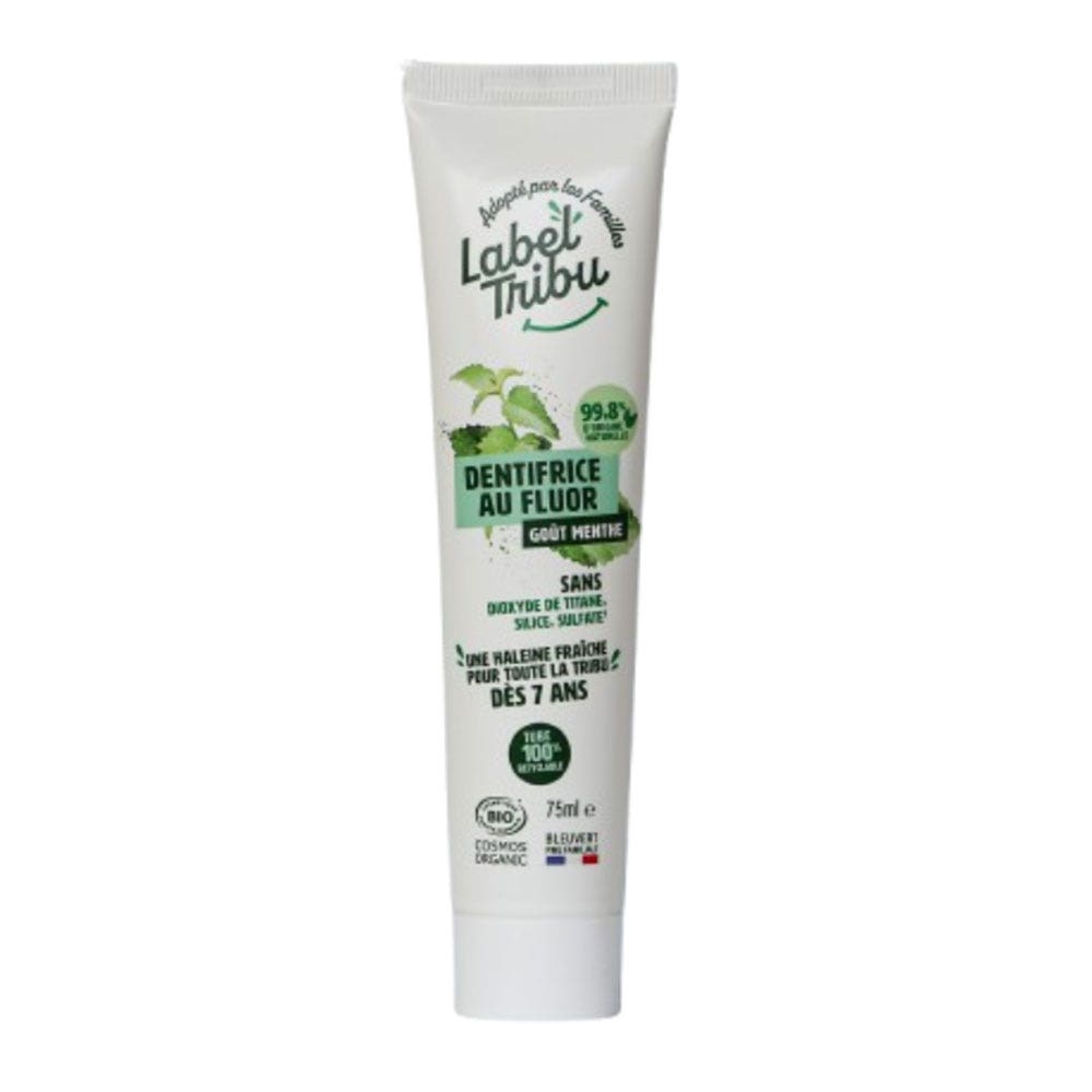 Label Tribu Toothpaste with fluoride 40ml