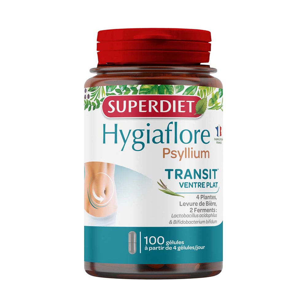 Superdiet Hygiaflore transit-friendly capsules 100 capsules
