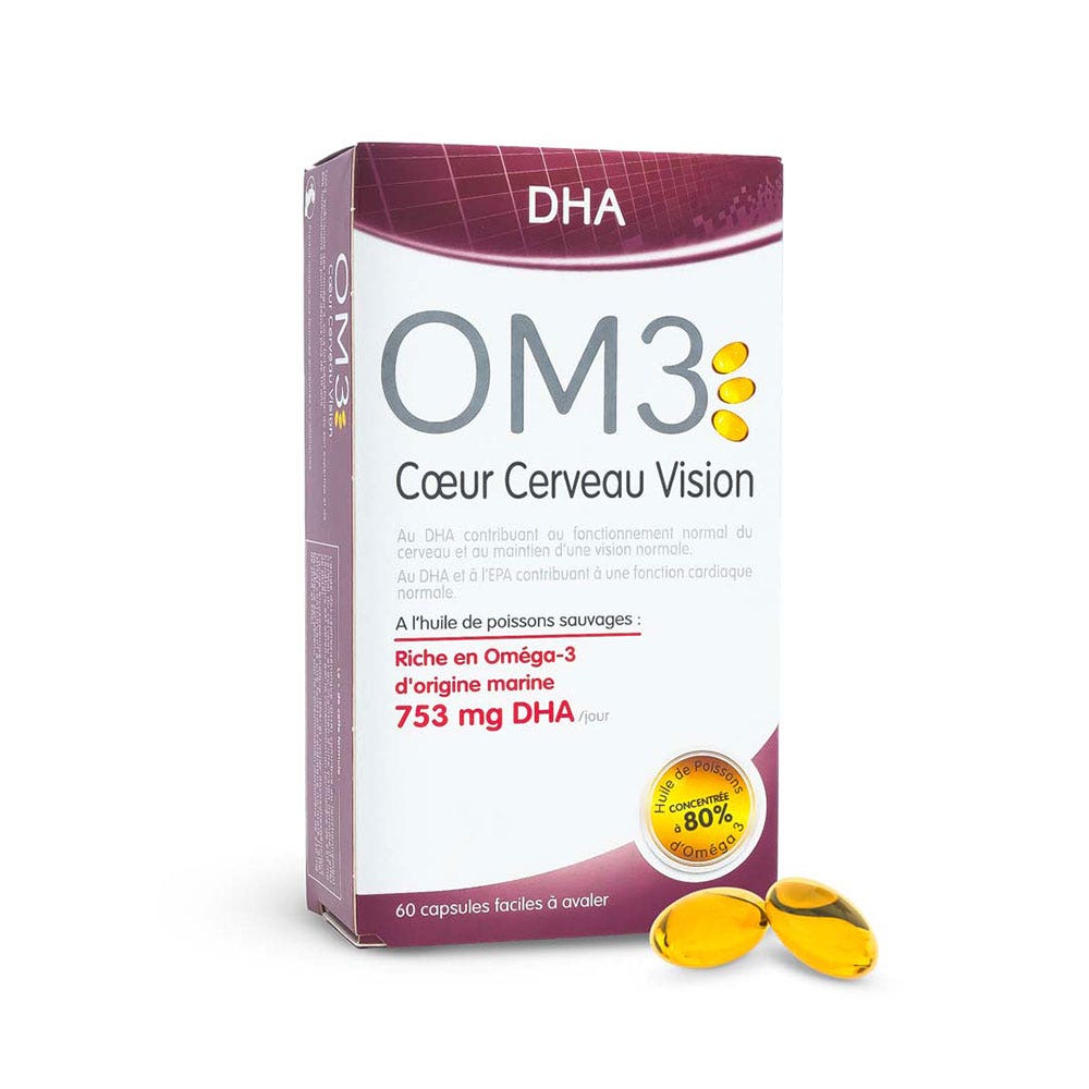 OM3 Heart Brain Vision DHA 60 capsules