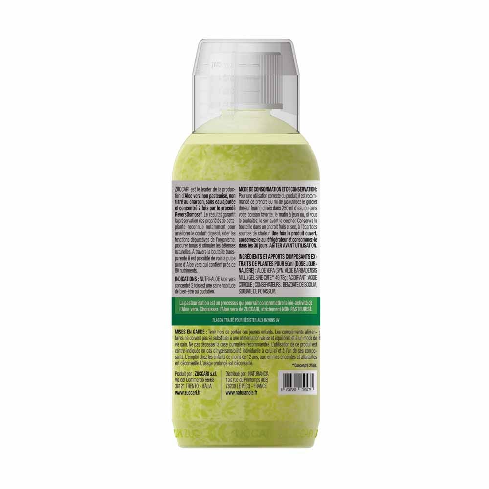Naturancia [aloevera]2 Zuccari NUTRI-ALOE Pure aloe vera juice,  unpasteurised with no added water, 2x concentrated 500 ml