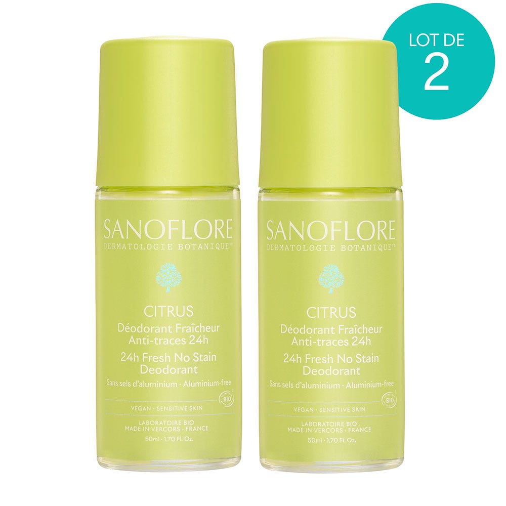 Sanoflore Deodorants Organic citrus 24h roll-on 2 x 50 ml