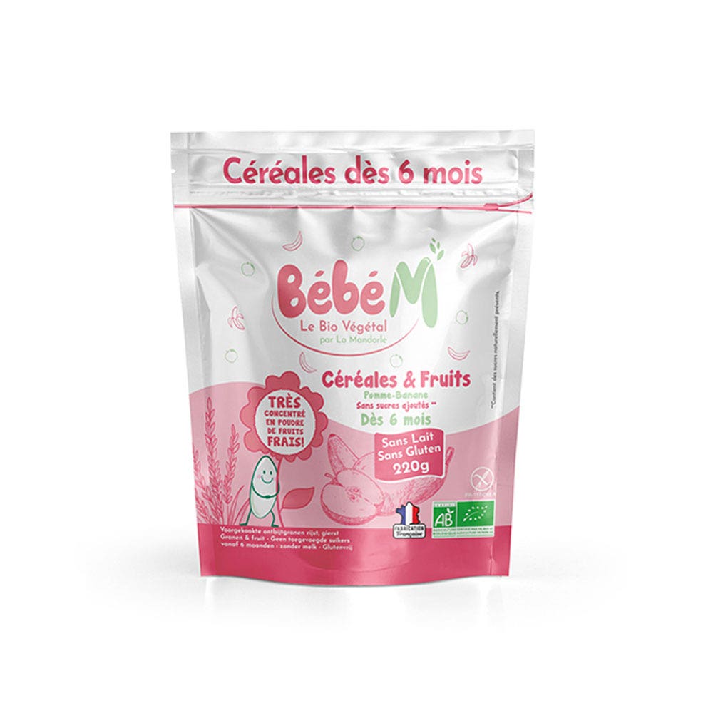 La Mandorle Bébé M Organic Cereal and Fruit from 6 months 220 g