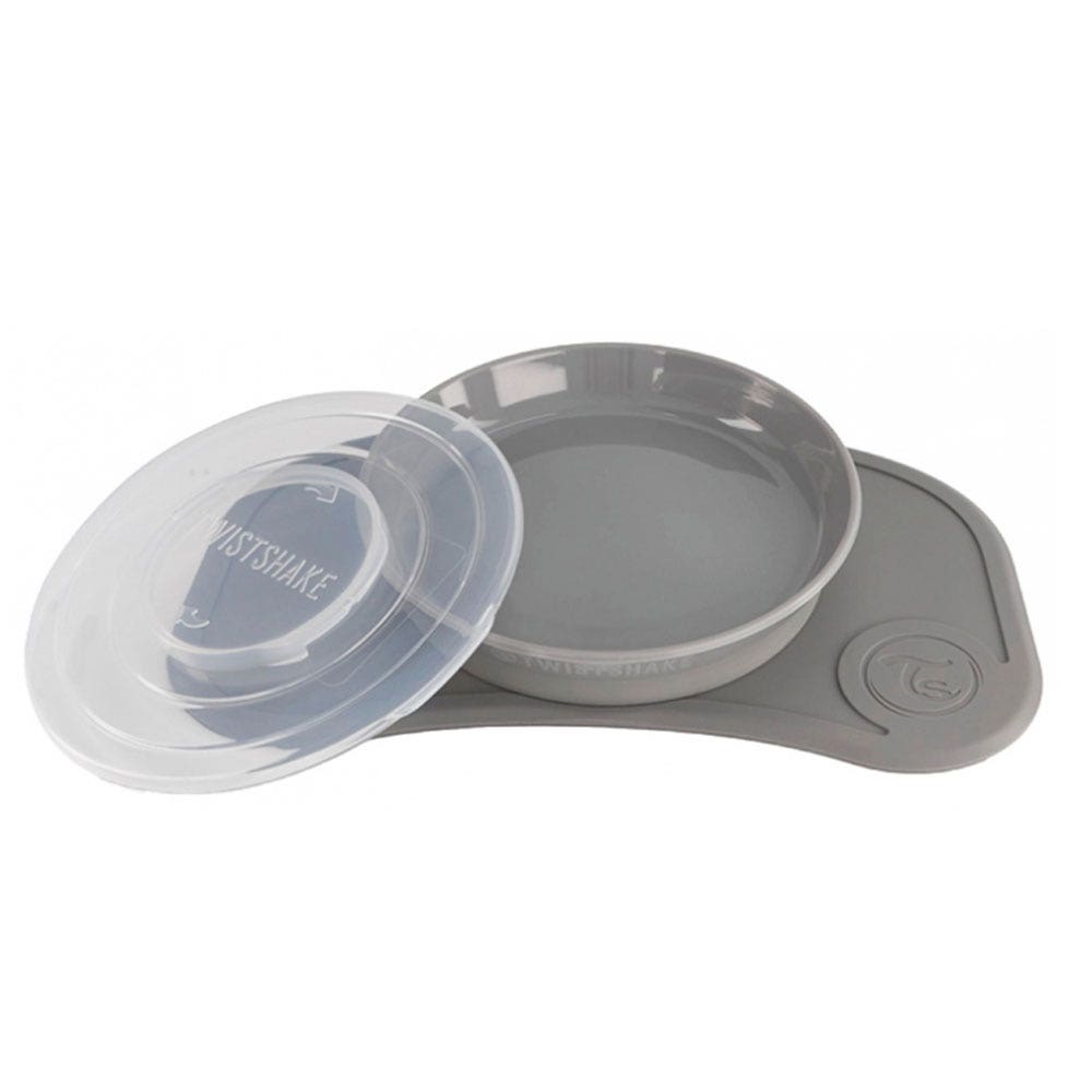 Twistshake Mini Click Matte Effect Tray + Plate and Lid 6 Months+ (in French)