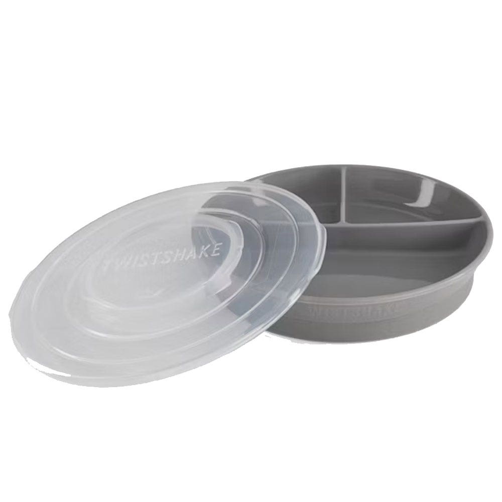 Twistshake Compartmentalised plate 6 months and cover 210ml + 2 x 90ml
