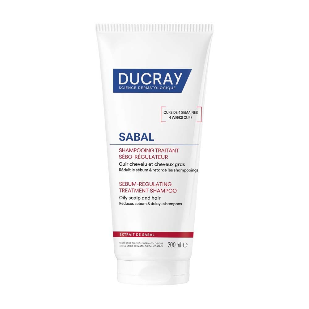 Ducray Sabal Sebum Regulating Treatment Shampoo Greasy Scalp And Hair 200ml