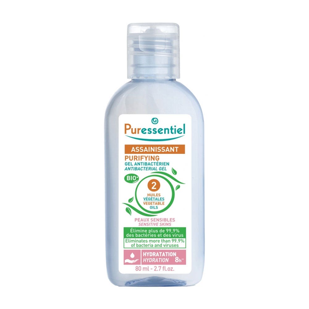 Puressentiel Sanitizing Anti-bacterial Gel "Sensitive Skin 80ml