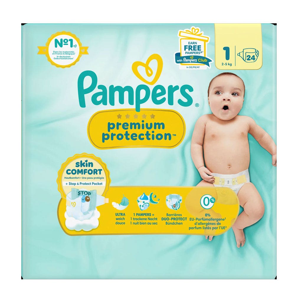 Pampers Premium New Baby Nappies Size 2- X 21 x24 Easypara