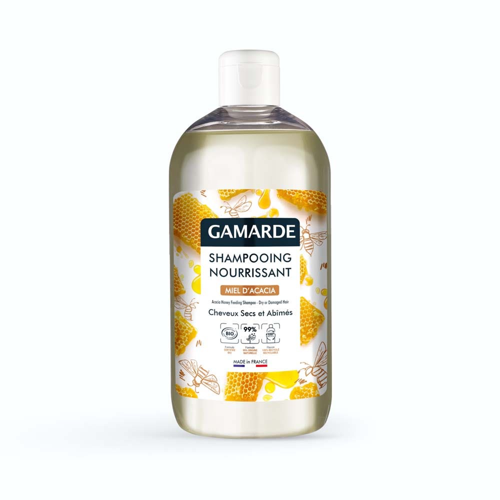 Gamarde Nourishing Shampoo Organic Acacia Honey Cheveux Secs Et Abîmés 500 ml