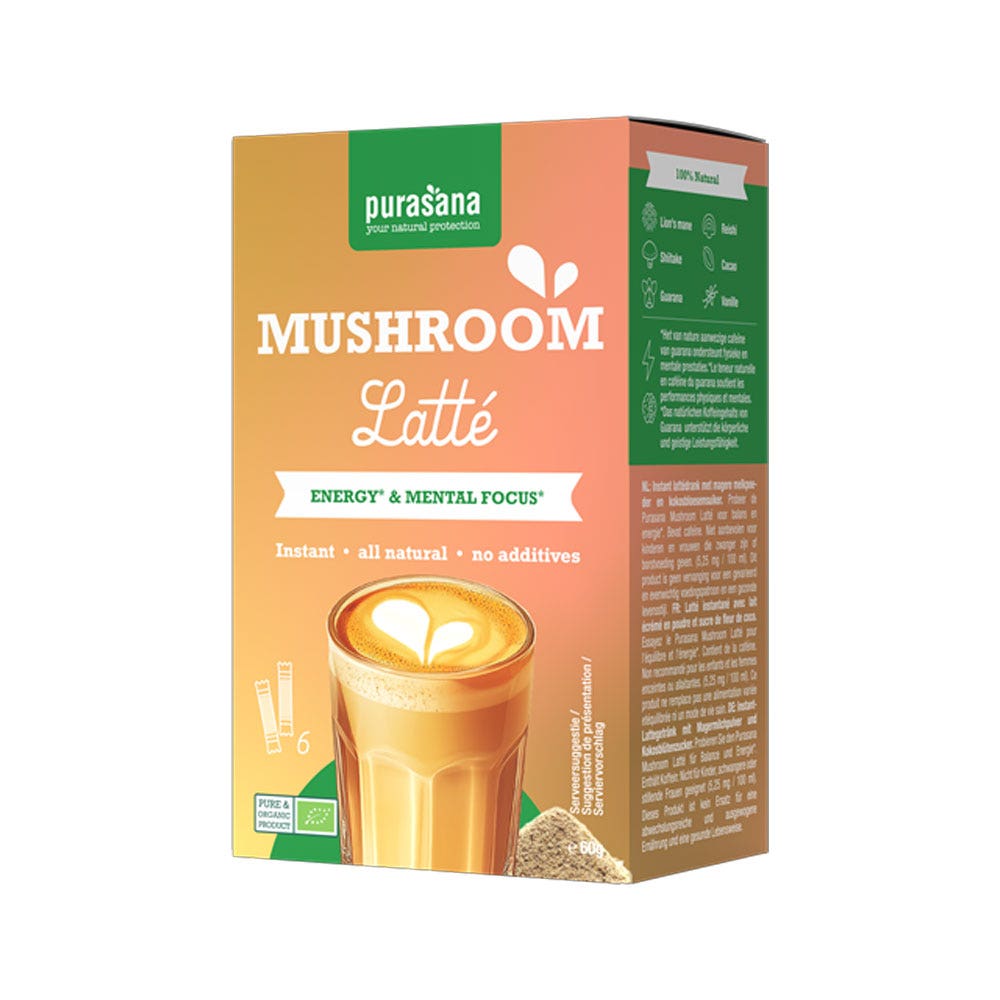 Purasana Mushroom latte 6 x 10 g