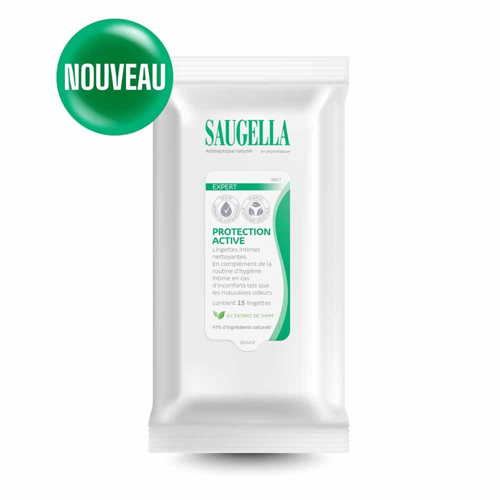 Saugella Antiseptic Natural Antiseptic 15 Intimate Wipes x15