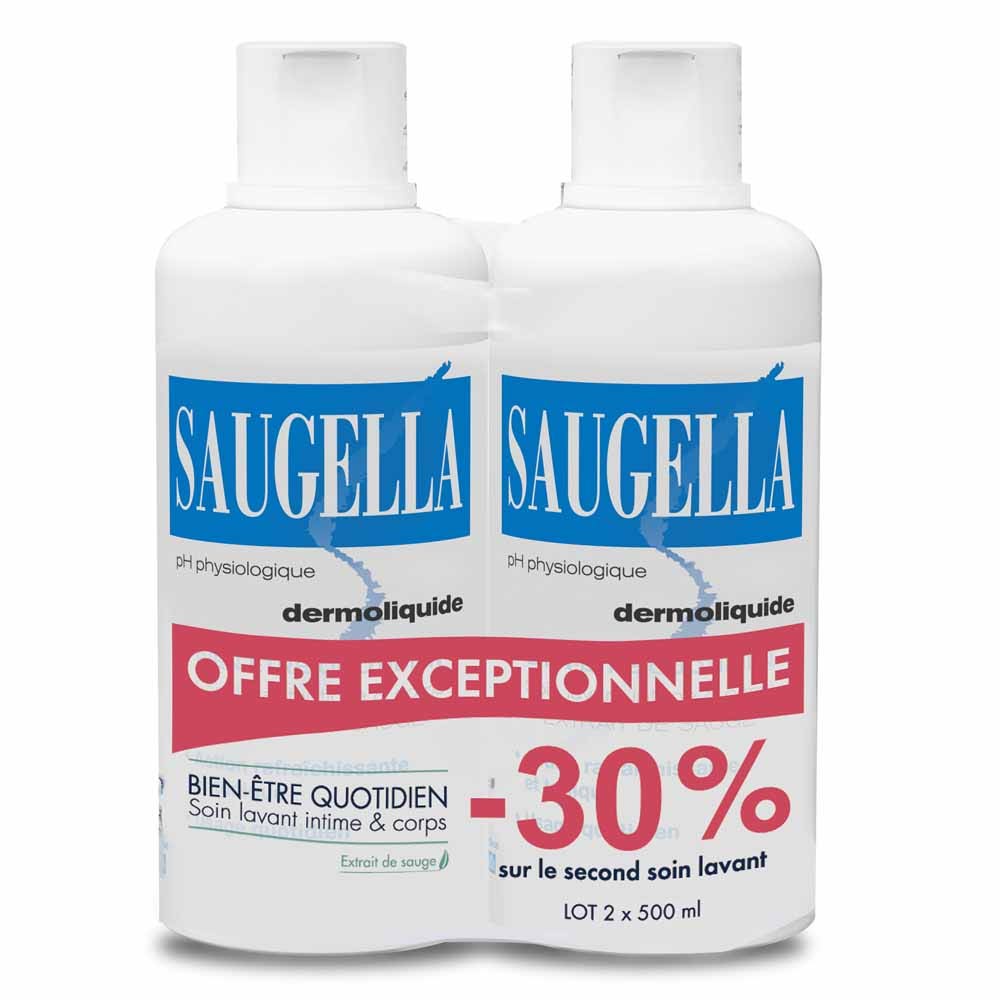 Saugella Dermoliquids Intimate & body wash 2 x 500 ml