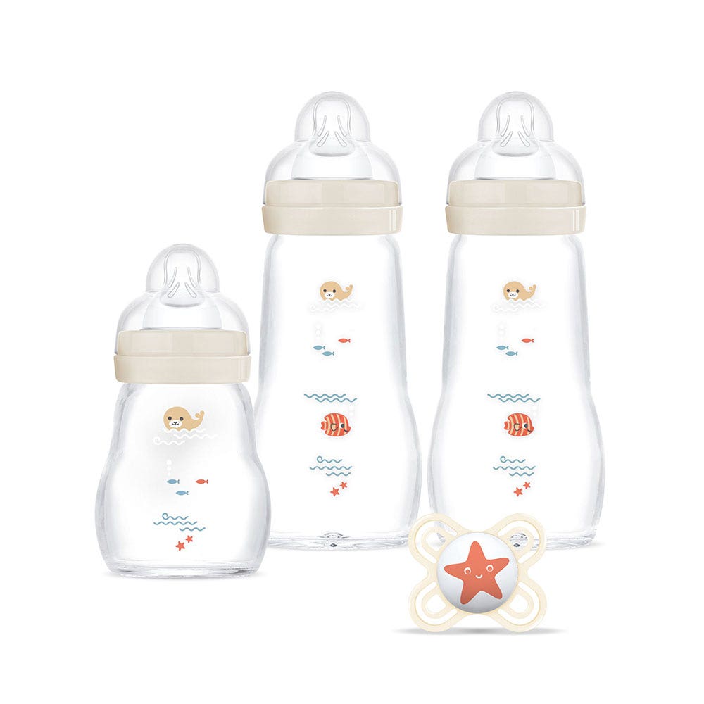 Mam Glass Baby Bottle Kit Pacifier From Birth