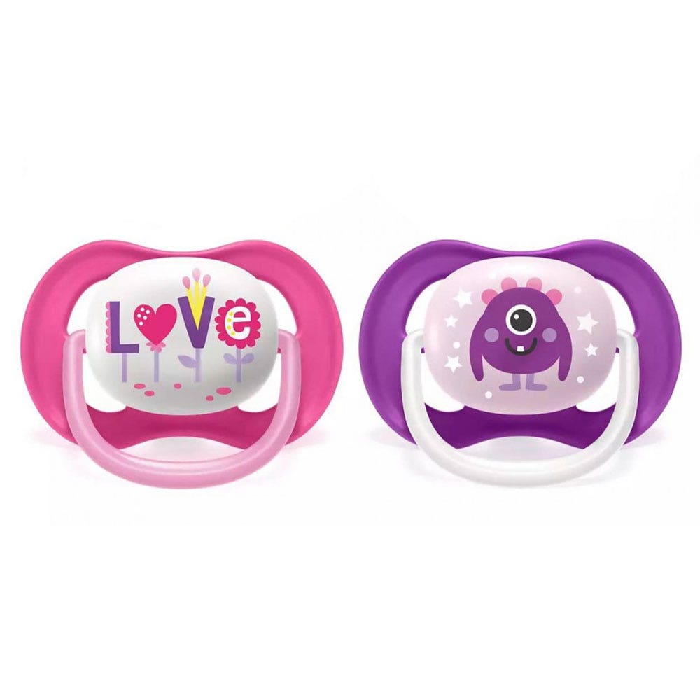 Avent Ultra-Air Orthodontic dummy I Love Papa Collection 6 to 18 months x2
