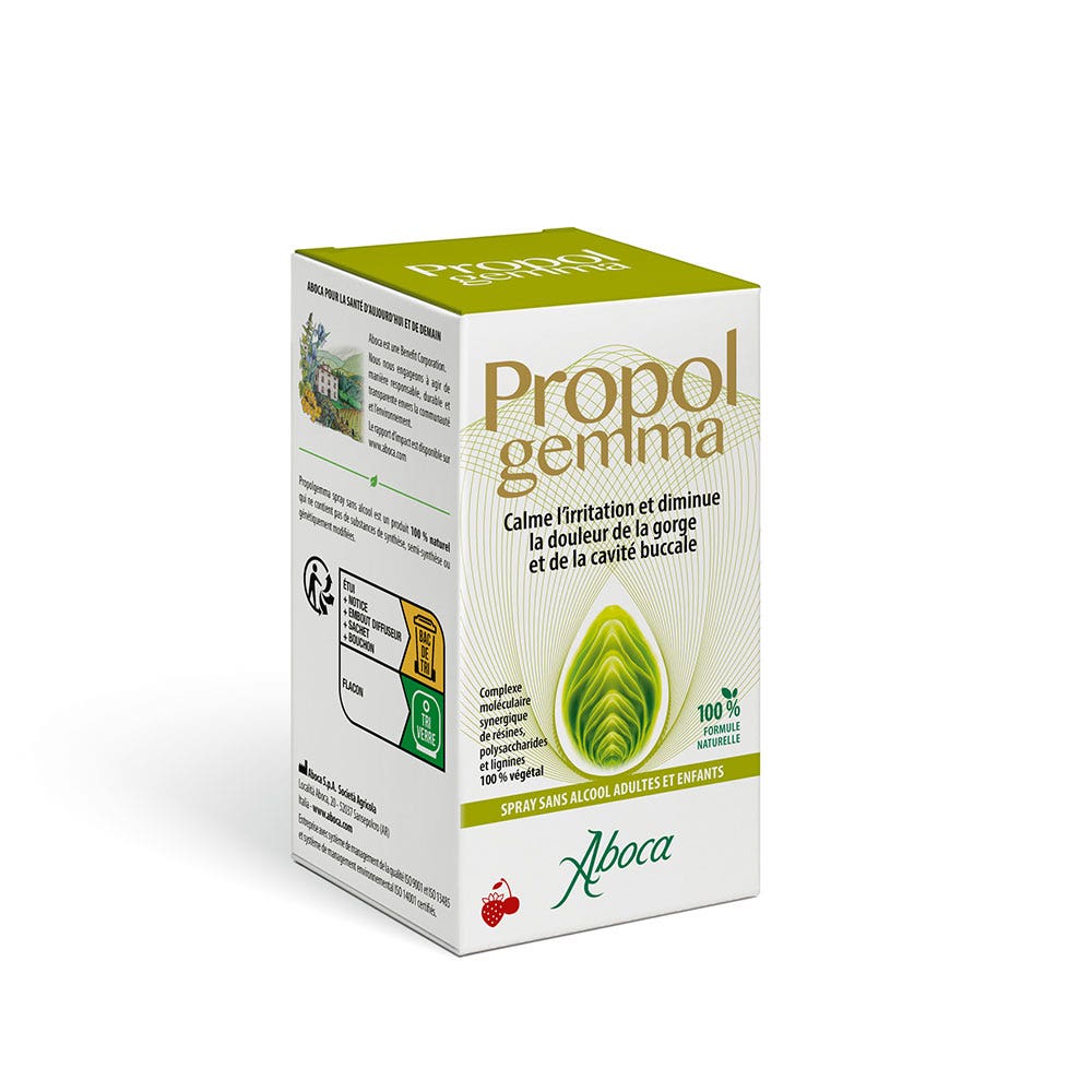 Aboca Propolgemma Spray Mal De Gorge Goûts Fruits Rouges 30ml