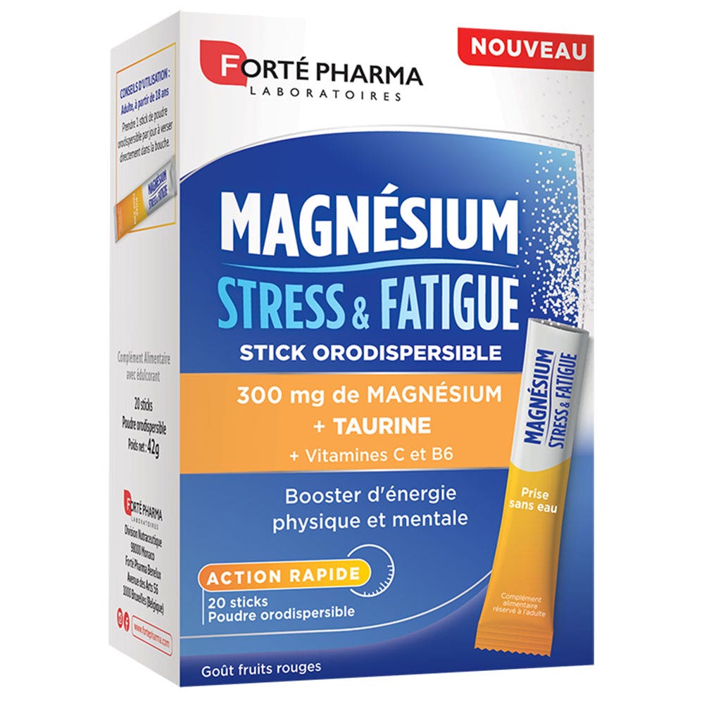 Forté Pharma Magnesium Stress &amp; Fatigue 20 sticks