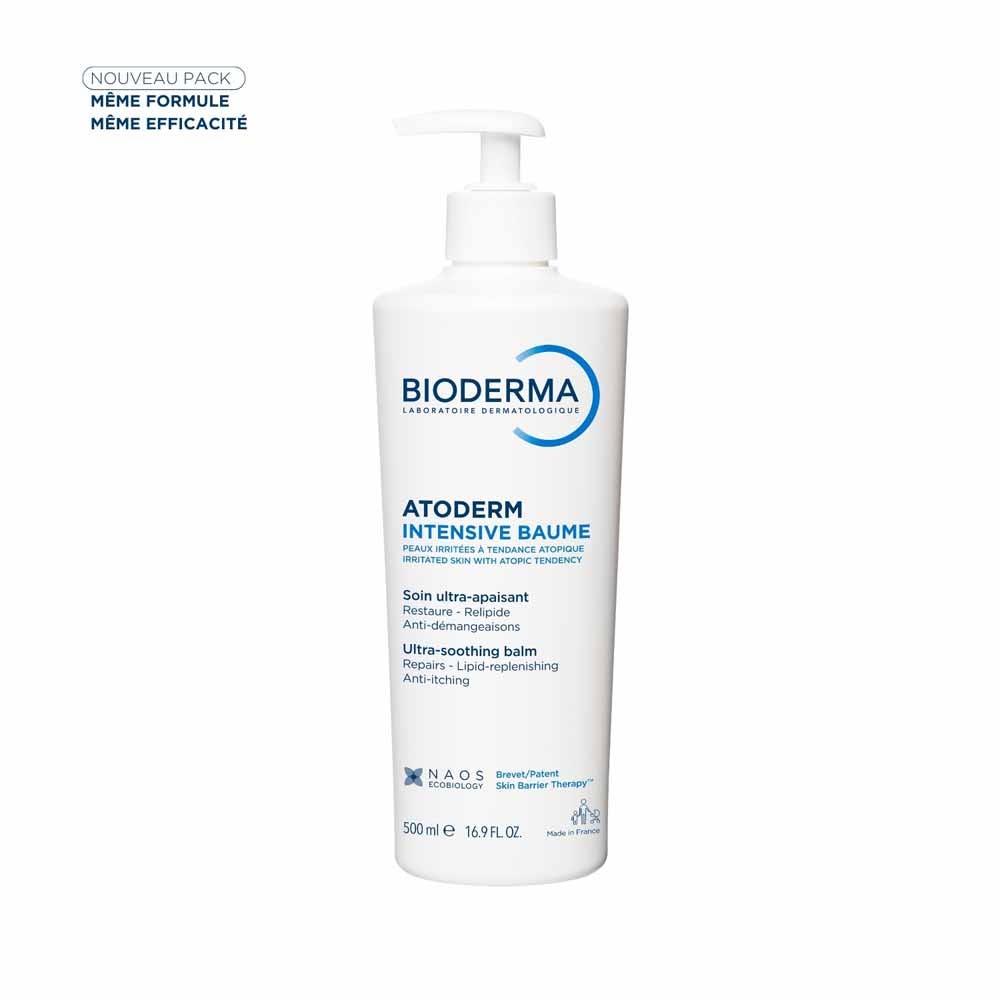 Bioderma Atoderm Intense balm ultra-soothing sensitive skin treatment Visage et Corps Peaux Très Sèches 500ml