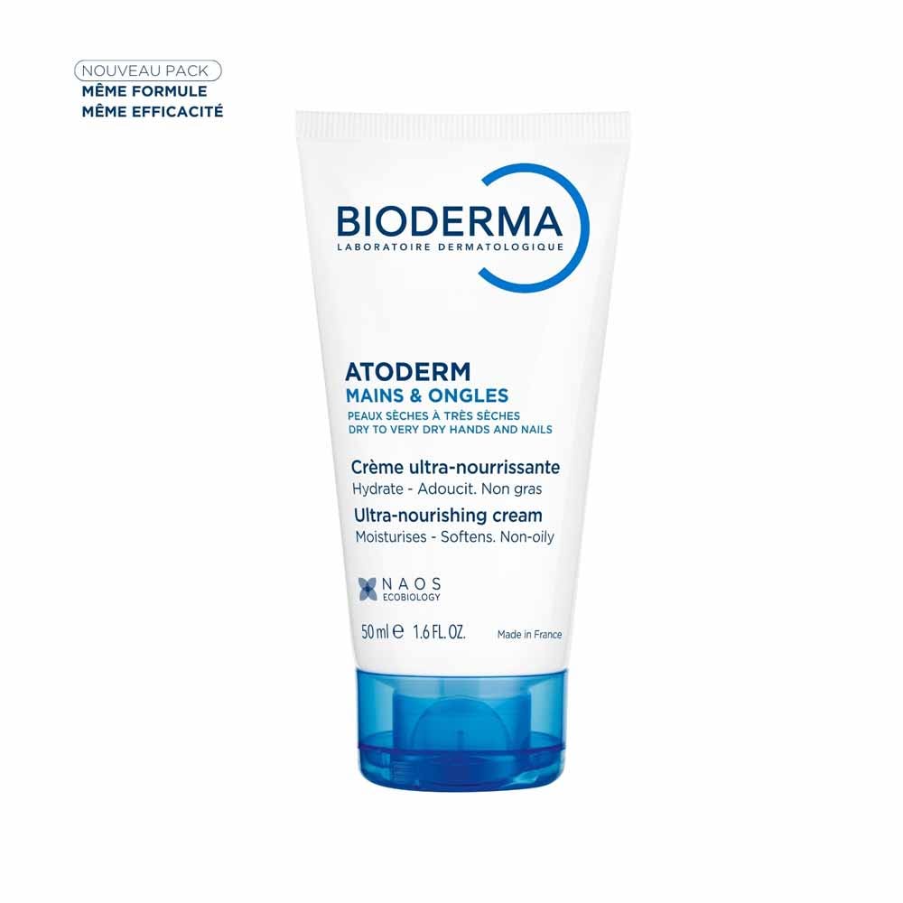 Bioderma Atoderm Repairing Hand Cream Mains & Ongles Sèches Et Abîmees 50ml