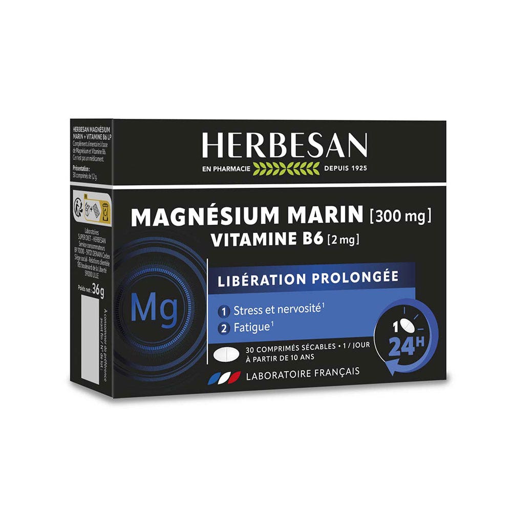 Herbesan Magnesium and vitamin B6 LP 30 tablets