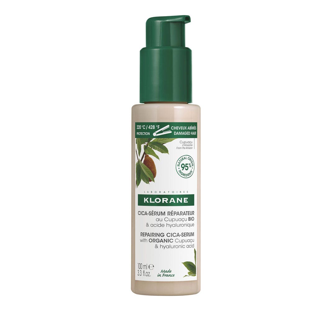 Klorane Repairing Cica-Serum with Bio Cupuaçu & Hyaluronic Acid Very dry, damaged hair 100ml