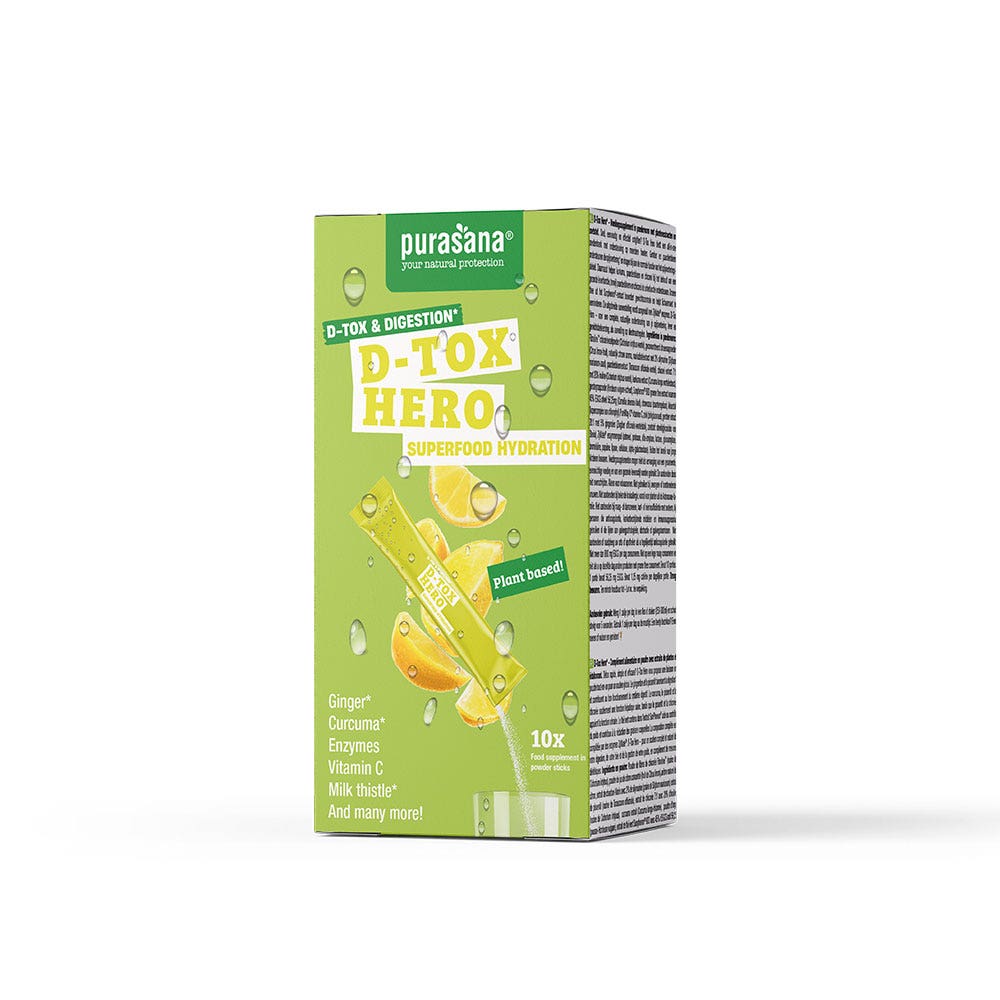 Purasana Detox Hero hydration supports digestion 10 sticks