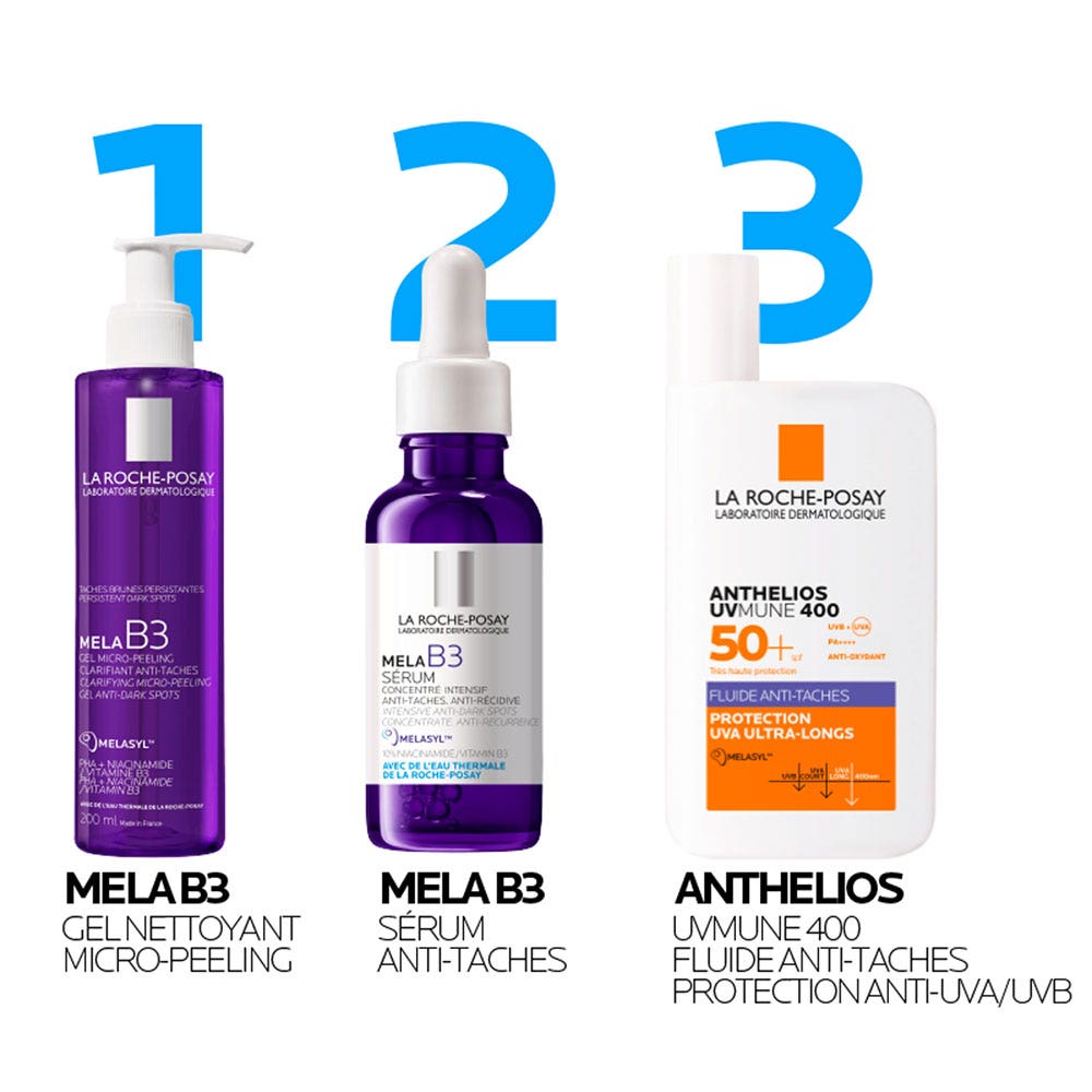 LA ROCHE-POSAY MELA B3 SERUM 2個セット Facial care set - La Roche Posay Mela B3 (gel/200ml + ser