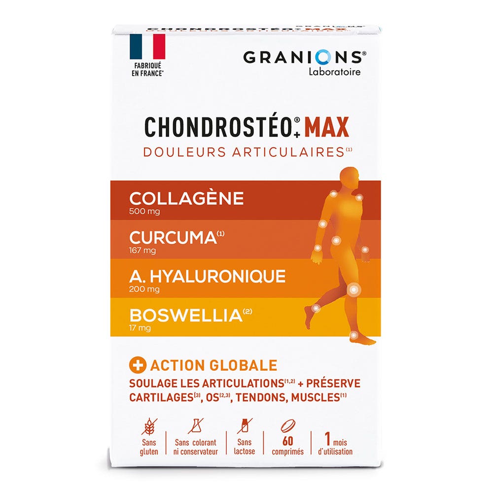 Granions Chondrostéo Max Collagen Turmeric & Hyaluronic Acid 60 tablets