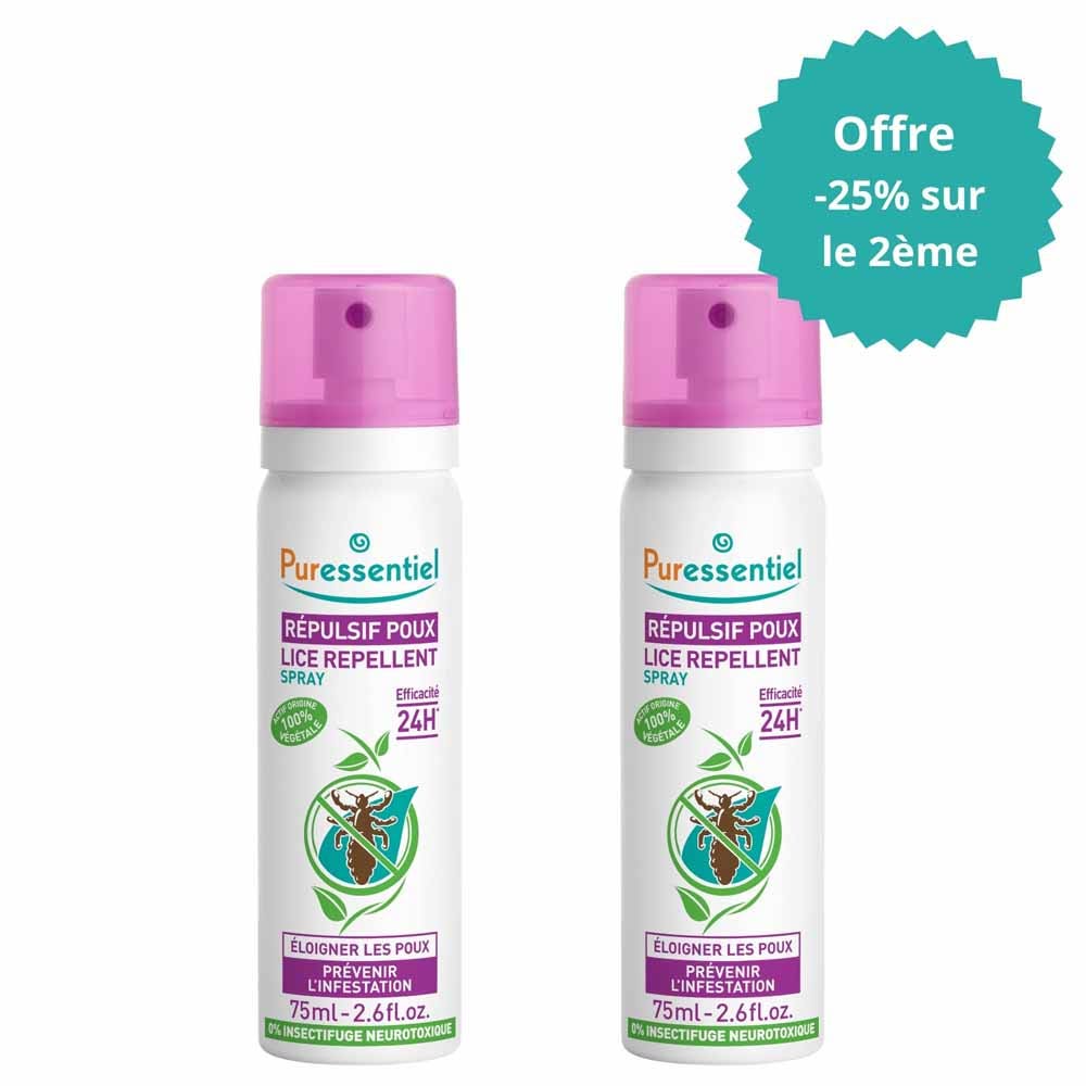 Puressentiel Anti-Lice Lice Repellent Spray 2x75ml