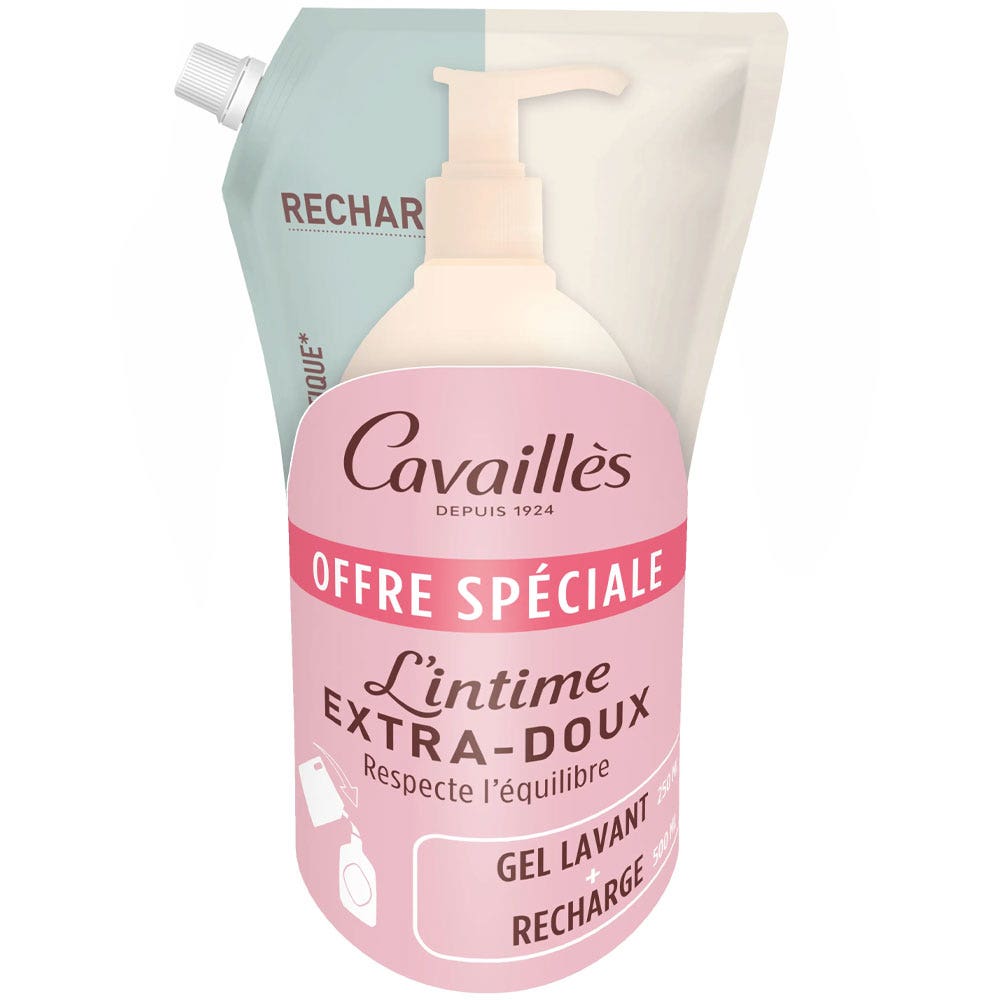 Cavaillès Ultra-soft Intima Care 250ml + Eco-Refill 500ml