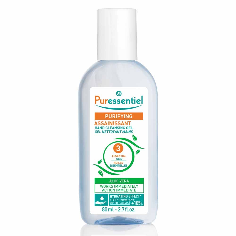 Puressentiel Sanitizing Antibacterial gel with 3 essential oils 80 ml