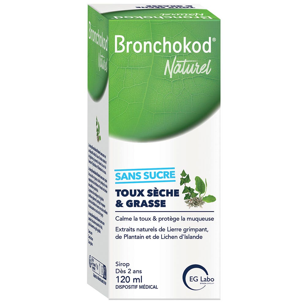 EG Labo Bronchokod Natural Dry & Oily Cough Sugar Free 120ml