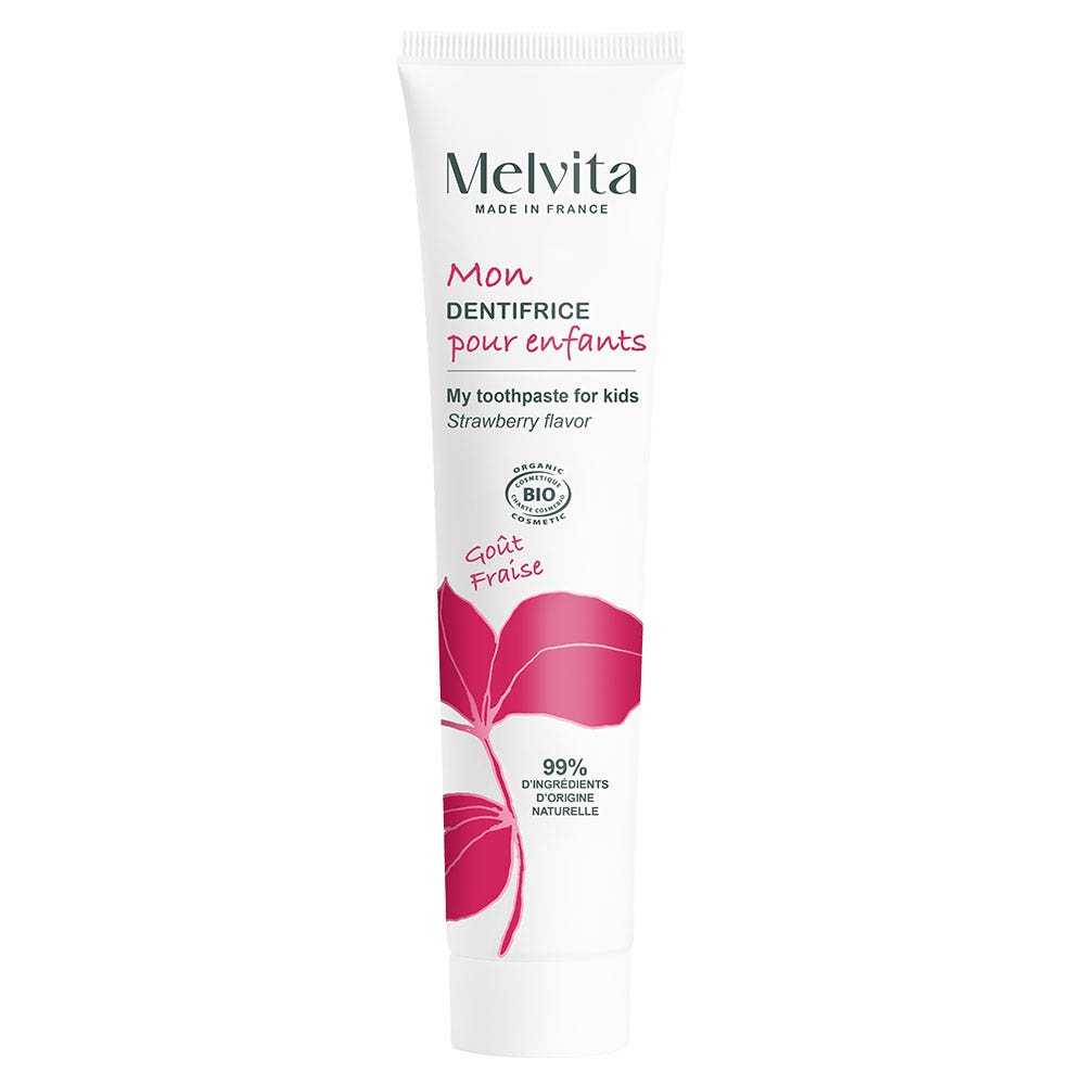 Melvita Children's organic toothpaste strawberry flavour 75 ml