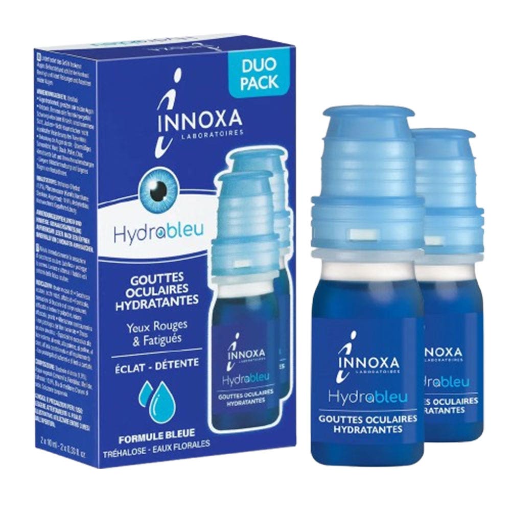Innoxa Hydrating eye drops for red, tired eyes Blue formula 2x10ml
