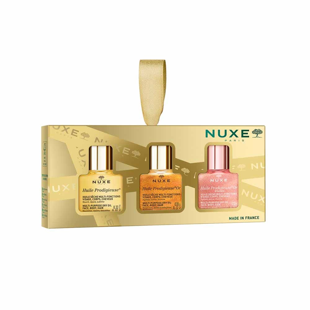 Nuxe Huile Prodigieuse Christmas gift set the 3 iconic prodigieux oils