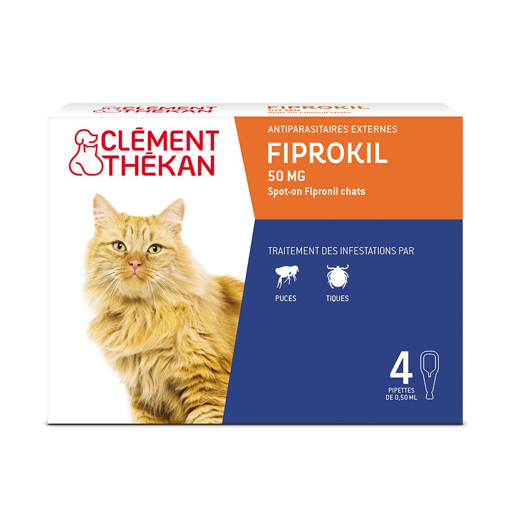Clement-Thekan Fiprokil Cat X4 Pipettes / 50mg