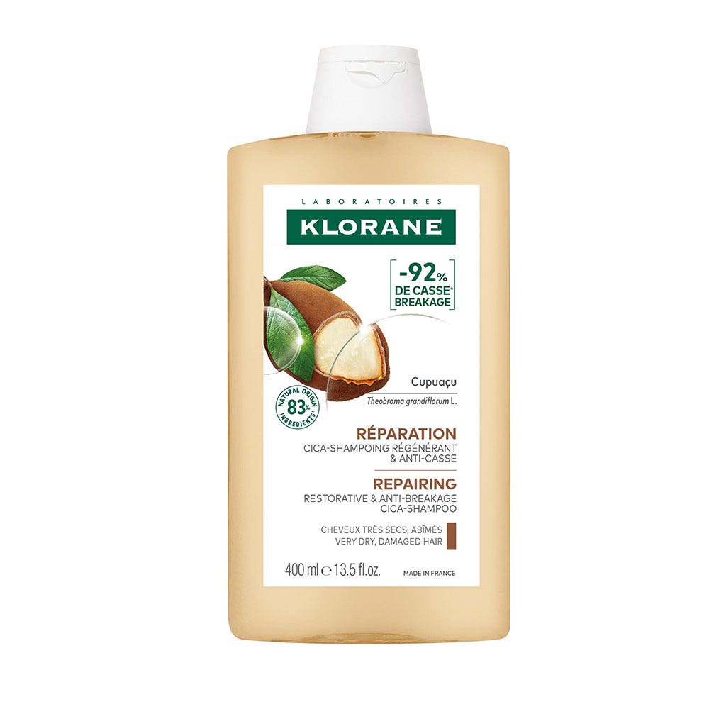 Klorane Cupuacu Cica-repairing and anti-breakage shampoo organic for extremely dry hair 400 ml