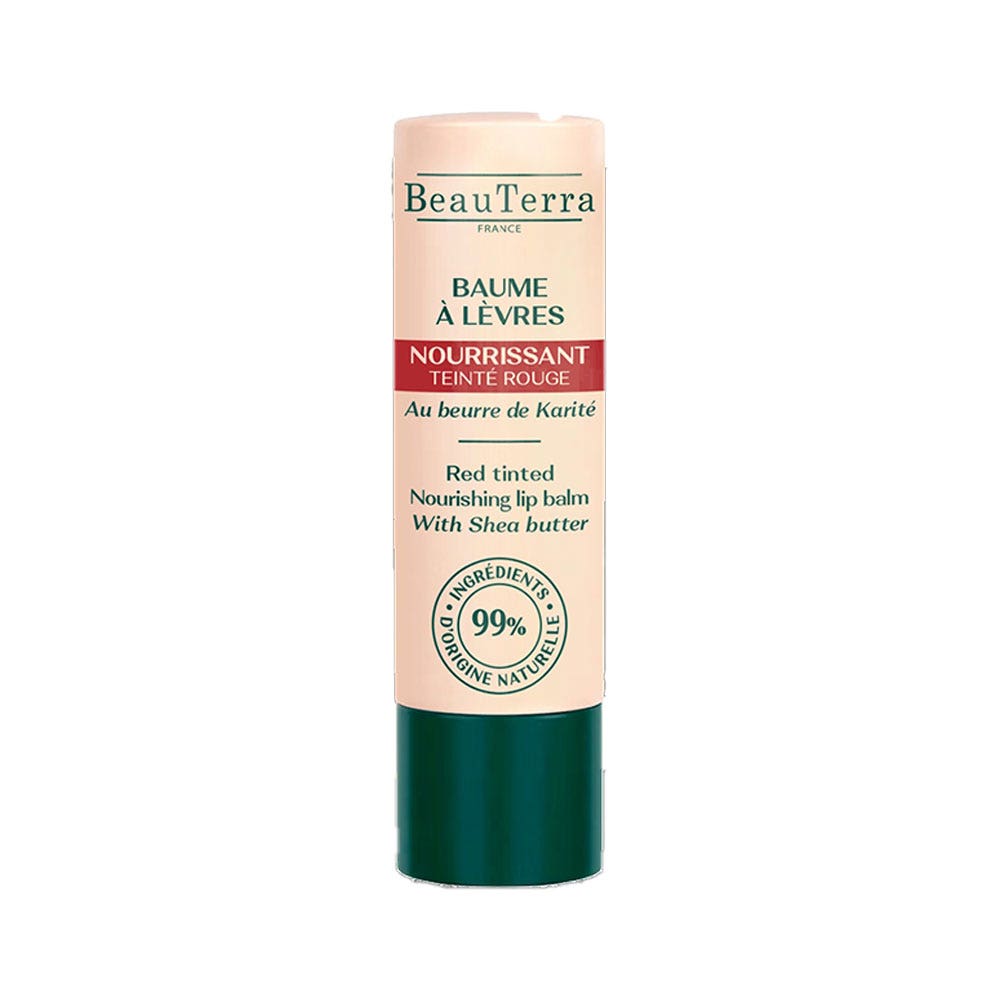 Beauterra Nourishing Lip Balm Tinted Red 4g