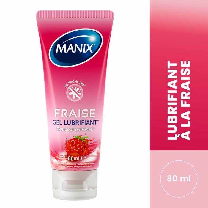 Manix Strawberry Lubricating Gel Succulent Strawberry 80ml - Easypara Manix Strawberry Lubricating Gel Succulent Strawberry 80ml - Easypara