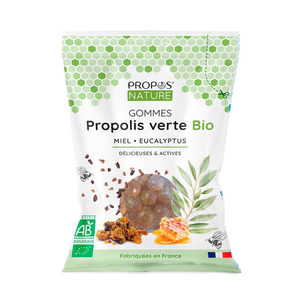 Propos'Nature Organic Honey &amp; Eucalyptus Propolis Gum 45g