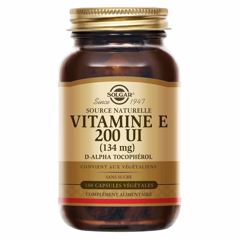 Solgar Vitamin E 200ui 134 mg Antioxydant Beauté 50 capsules