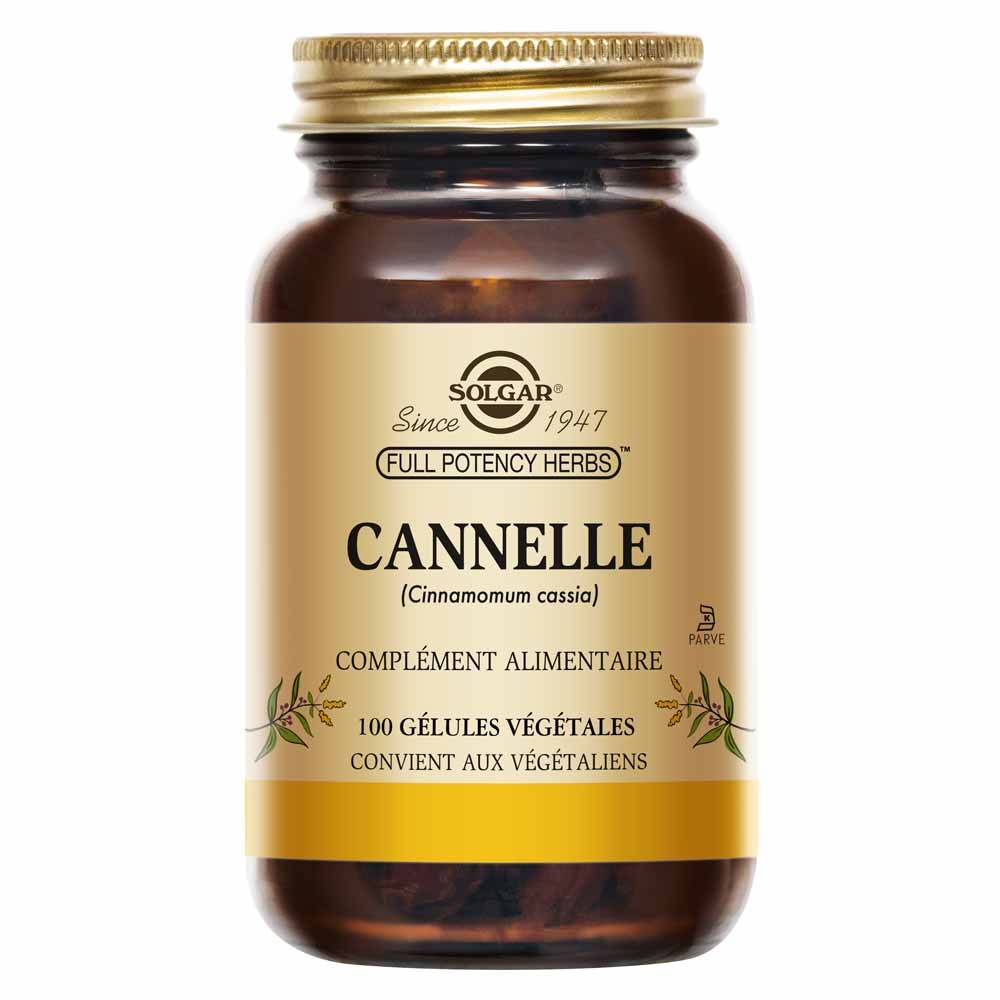Solgar Cinnamon X 100 Vegetable Capsules Cardiovasculaire Digestion 100 Gelules Vegetales