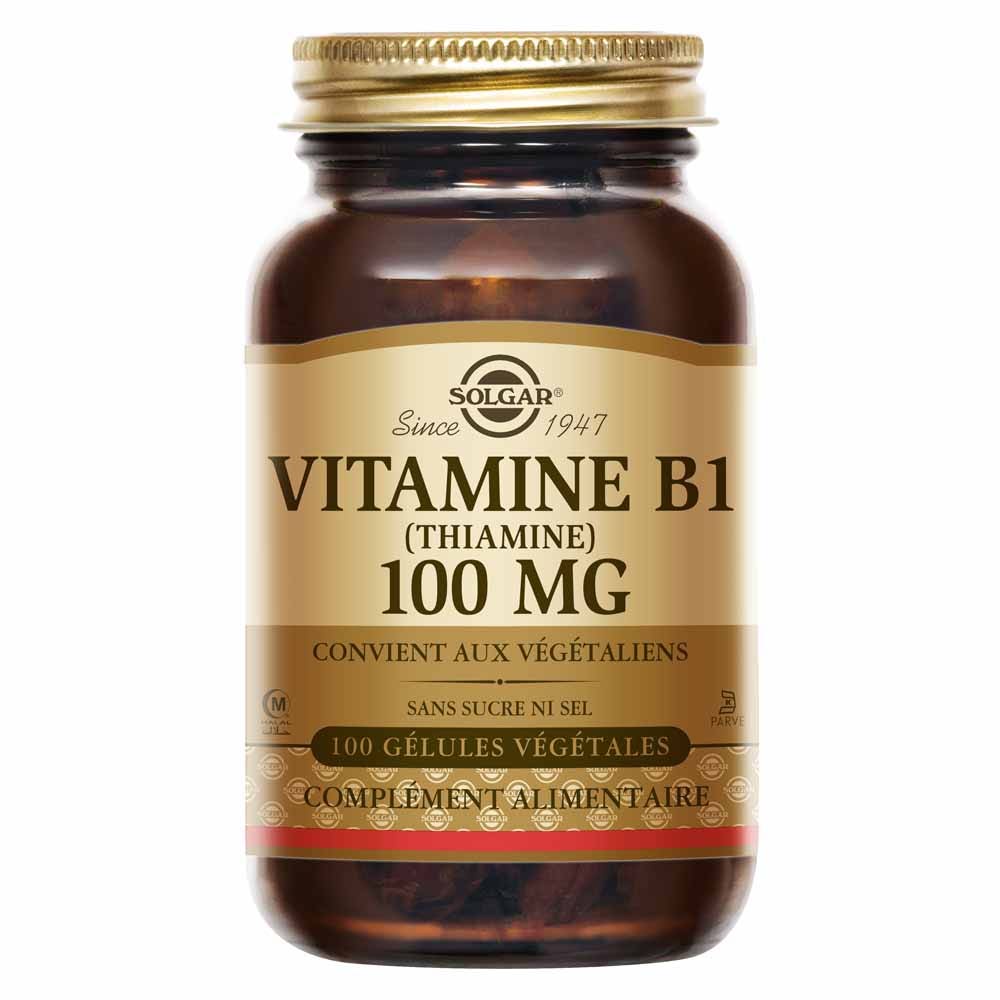 Solgar Vitamin B1 Défenses immunitaires Vitalité 100mg