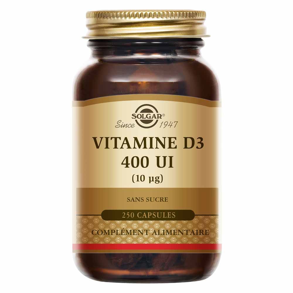 Solgar Vitamin D3 400 IU supports immune defences 250 capsules