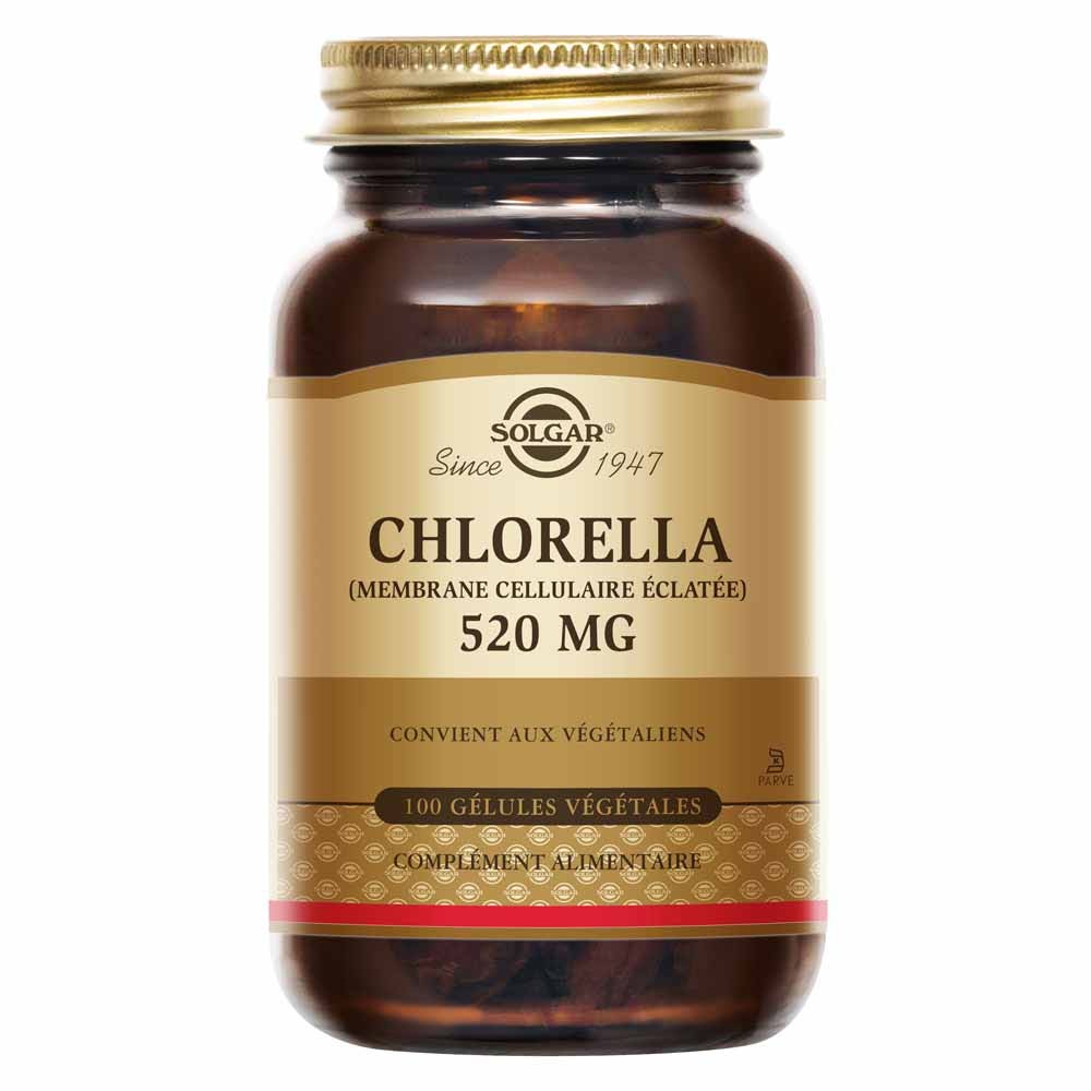 Solgar Chlorella X 100 Capsules Detox Elimination des toxines 100 gélules végétales